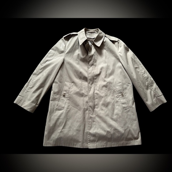 London Fog Thinsulate Men’s Trench Coat removable lining Size 44 Regular - Picture 1 of 8